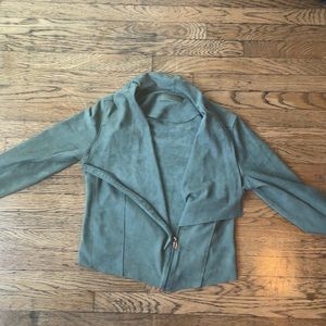 Blank NYC Light green suede jacket